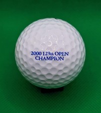 Dual Sided Tiger Woods 2000 129th Open Champion logo golf ball