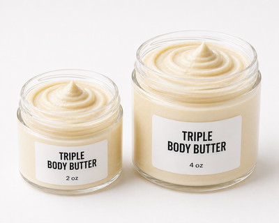 Triple Body Butter | Shea, Mango, Cocoa Butter | Unisex Rich Creamy Moisturizer