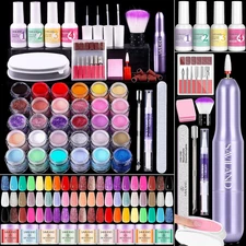 Dip Powder Nail Kit with Drill: Starter Set 30 Colors Summer Spring Keratin Dip