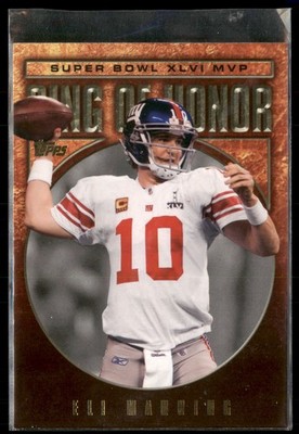 2012 Topps Ring of Honor Eli Manning Super Bowl XLVI MVP #RH46-EM Giants