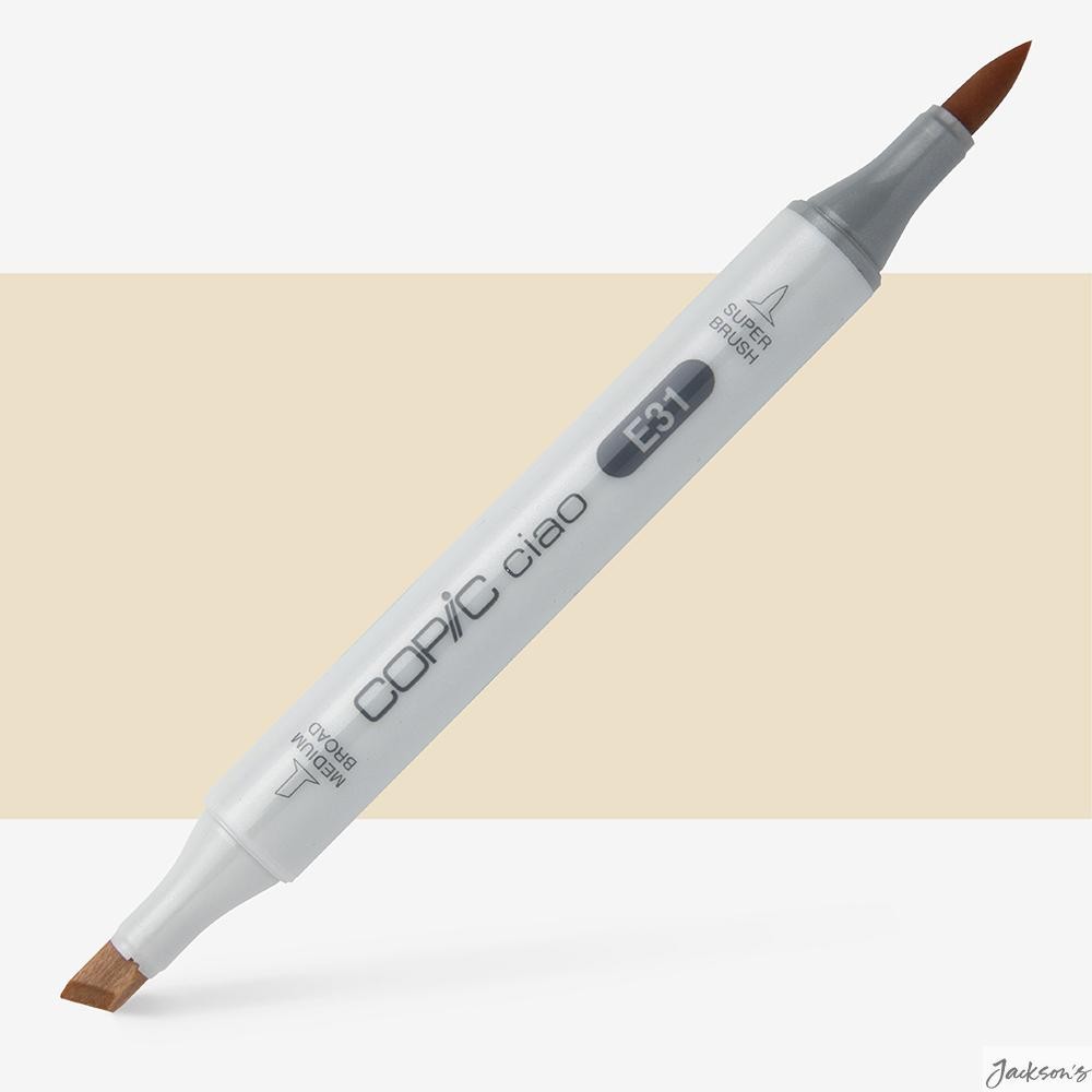Copic Ciao Alcohol Marker Pen Twin Tip Brush Medium Broad Brick Beige E31