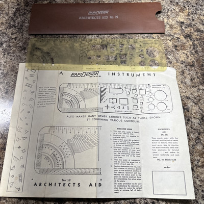Vintage Rapid Design  No. 29 ARCHITECTS AID Template