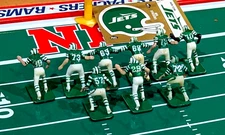 (9) Tudor Electric Football "HAITI" NY JETS DJ/WS VTG Tm/Replacement Plyrs +Stkr