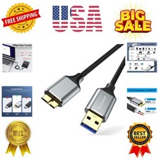 USB 3.0 Micro B Cable 1.5 FT, External Hard Drive Cable 5 Gbps High-Speed USB...