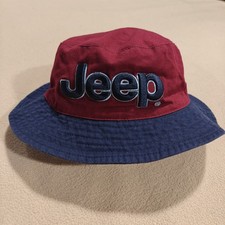 Official Jeep Bucket Hat Two Tone Burgundy Na...
