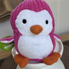 Pier One Imports Plush Chenille Pink And White Penguin 2013 Preowned
