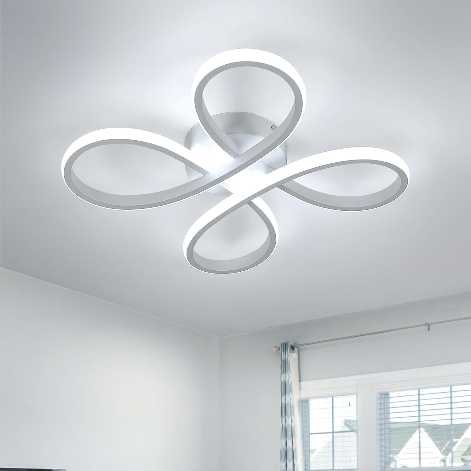 Lampada Da Soffitto LED Moderna, 30W 3500LM Plafoniera LED Design Fiore, Luce Bi