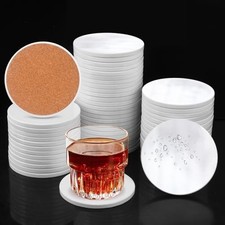 50 Pieces 3.54 Inch Round Sublimation Ceramic 50 PCS Circular 3.54 Inch
