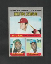 1970 Topps Pete Rose & Roberto Clemente Batting Leaders #61