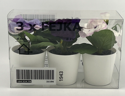 Ikea FEJKA Lot De 3 Mini Plantes Grasses Artificielles En Pot 6 Cm - Décoration Naturelle