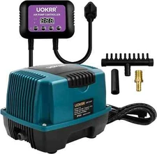 85L Powerful Linear Air Pump, Septic Aerator Pump w/Timer Pond Air Pump