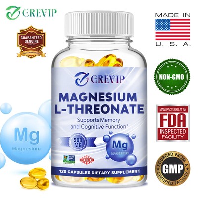 Magnesium L-threonate - Relieve Stress and Anxiety, Brain Health, Improve Memory