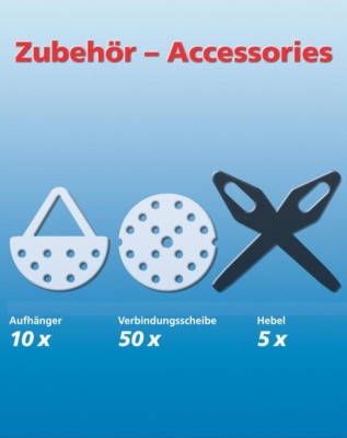 Mini Stecksystem Zubehör Sortiment, ca. 65 Teile Nr. 40107, im Polybeutel