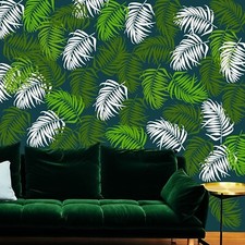 5 Pieces 12x16 Inch Large Leaf Stencils for Wall Painting, Reusable Palm Design
