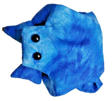 Handmade Toss Bean Bag Frog Poseable Blue tie dye Toy gift decoration kids