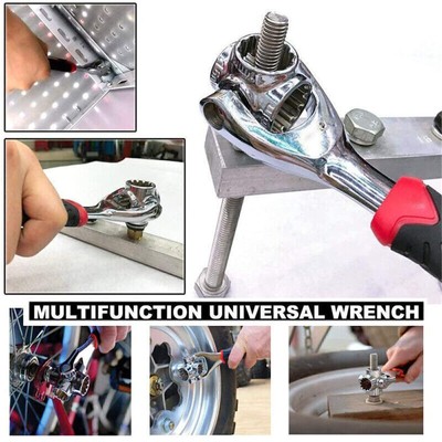 Universal 52 in 1 Schraubenschlüssel Werkzeuge 8 Nüsse Steckschlüssel 360 Grad S