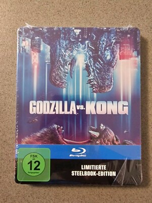 Godzilla vs. Kong , Limited Steelbook Bluray , NEU & OVP (Folie Hat Risse)