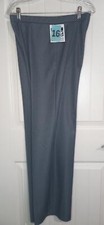 Vintage Montgomery Ward Women s Gray Polyester Bell Bottom Pull On Slacks sz 16