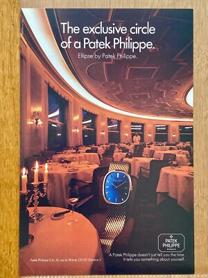 Ellipse by Patek Philippe Original 1982 Vintage Watch Advert Werbung Reklame