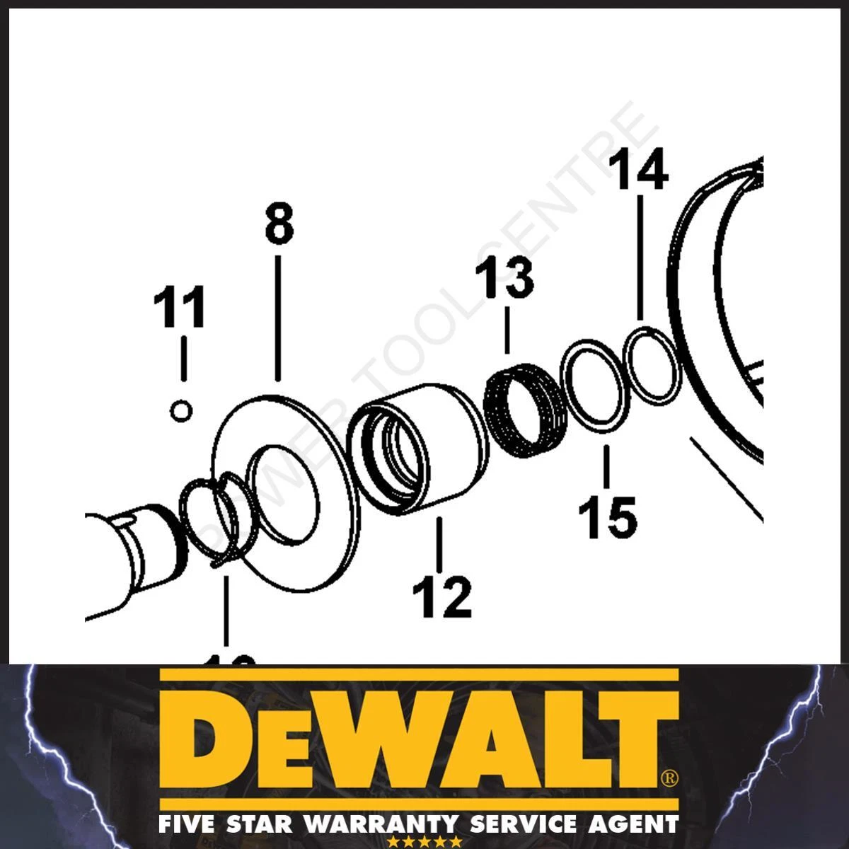 DeWalt Impact Driver Bit Holder Chuck Repair Kit DCF835M2 DCF836