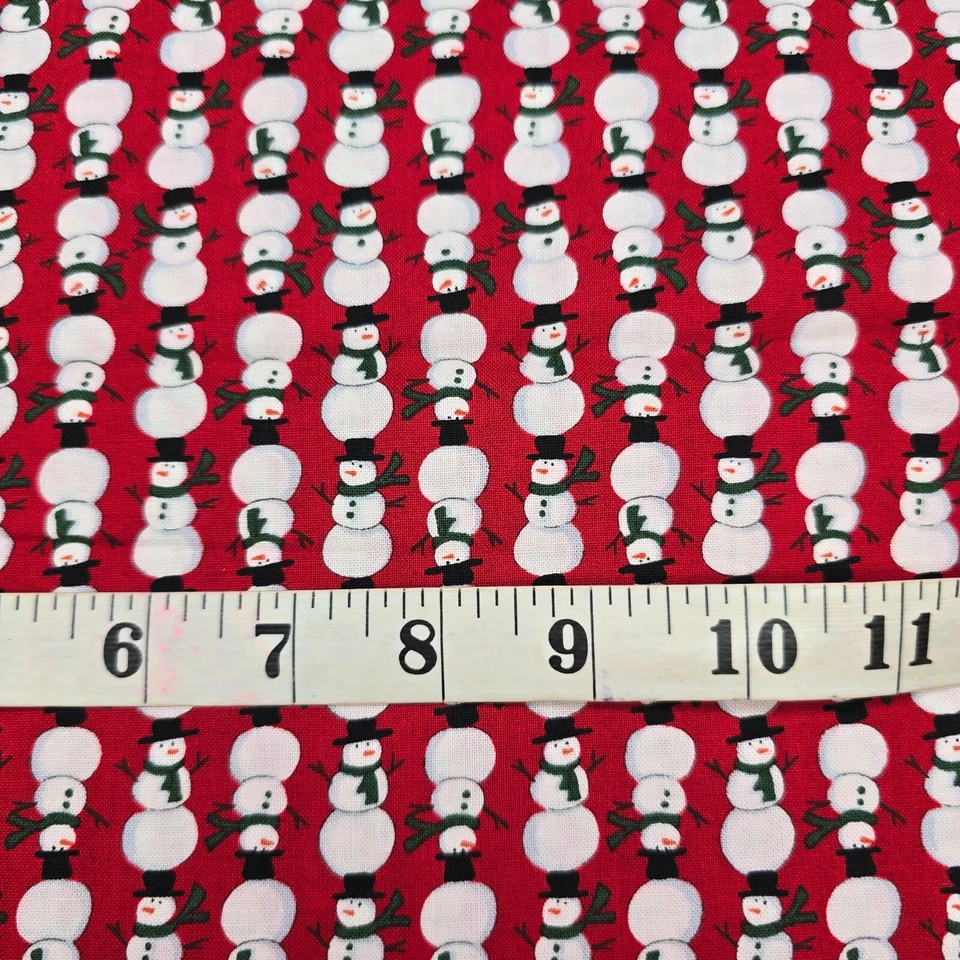 Share the Joy Deb Strain for Moda Red/White Snowmen Fabric 43" Wide 0.75 Yard - Image 2 of 4