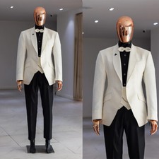 Elegant Jacquard Suits for Men Jacket Vest Black Solid Pants for Wedding Banquet
