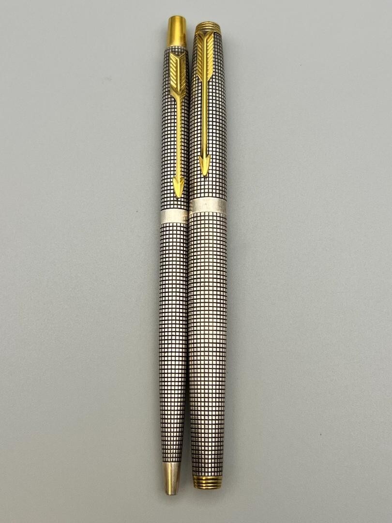 Parker Made In Usa Sterling 14K Fountain Pen Ballpoint 2