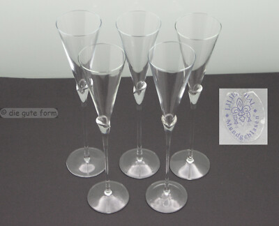 LILIENTHAL - - - 5x SEKTFLÖTE SEKTGLAS - 31 cm hoch ! - - - annähernd NEUWERTIG