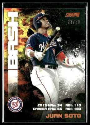 2020 Topps Stadium Club - Bash & Burn Orange #BAB-6 Juan Soto 23/50