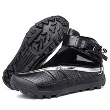 Motorcycle Boots Mens Cowhide Leather Racing Non-slip Biker Shoes Touring Riding