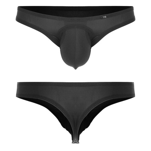 Mens Bulge Pouch Thongs Underwear Sexy Low Rise Seamless Bikini G-string Panties - Picture 4 of 84