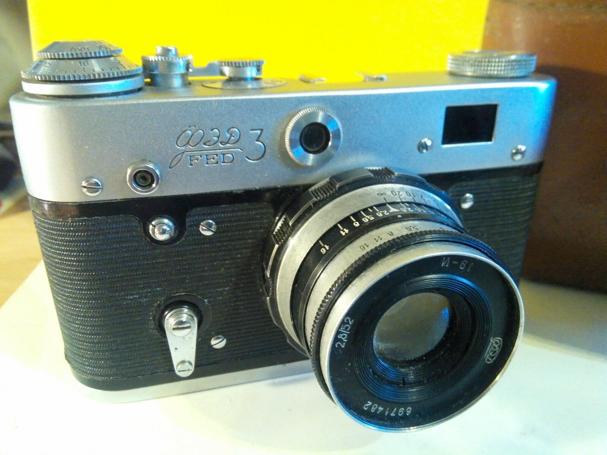 TWO cameras FED-3 b rare vintage Leica copy and Smena-8m LOMO