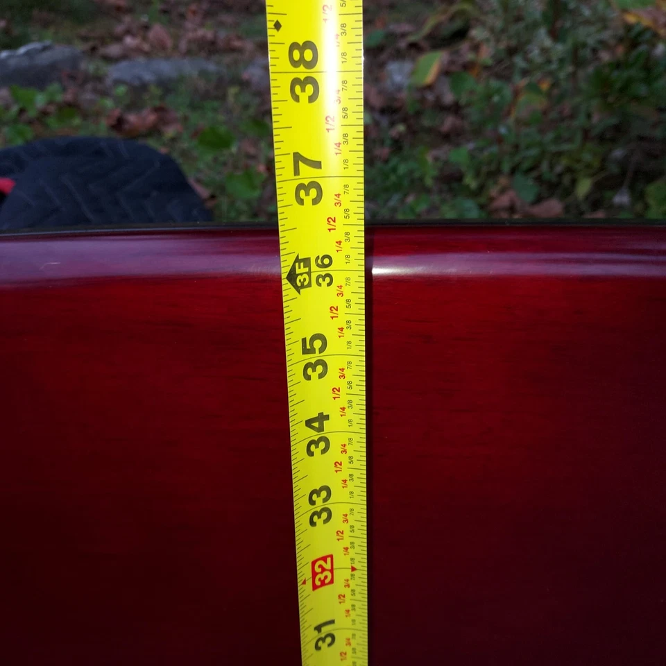 Red High Gloss 71"x36" Tapered Oval Dining TABLETOP ONLY Bullnose Red&Black Edge - Image 4 of 4