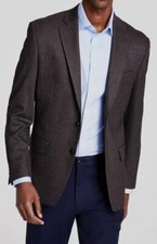 Michael Kors Men's Brown Check Classic-Fit Stretch Sport Coat Jacket Size 38R