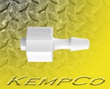  50 Male Luer to 1/8" Hose-Barb Fittings, White Nylon