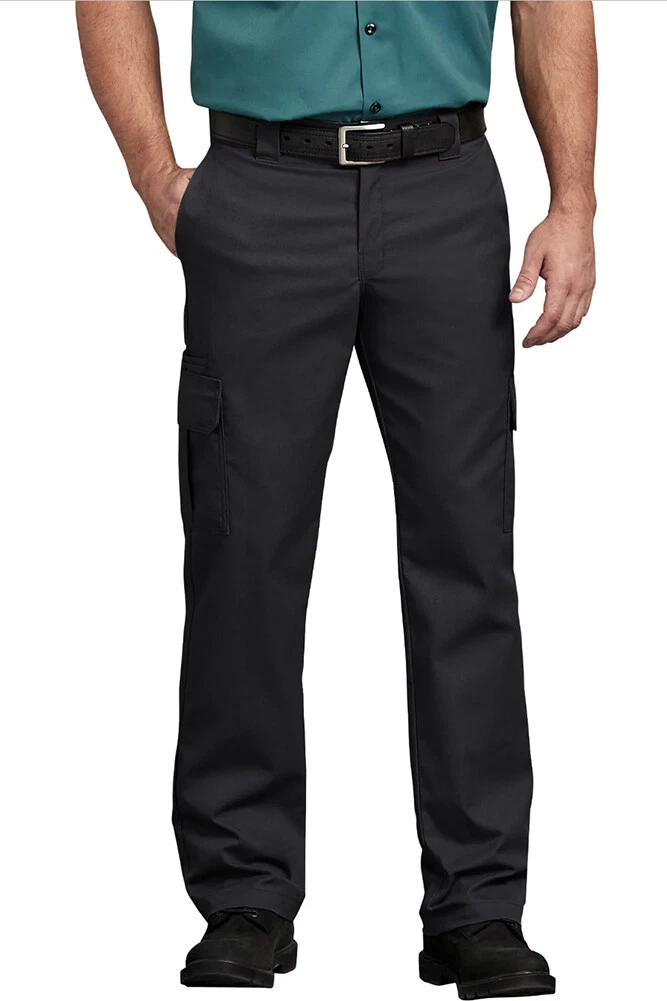 Dickies Mens Flex WP595 Regular Fit Straight Leg Work Uniform Cargo Pocket Pants