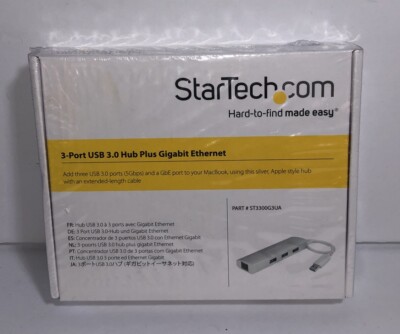 Star Tech.com ST3300G3UA 3-Port 3.0 Hub Plus Gigabit Ethernet