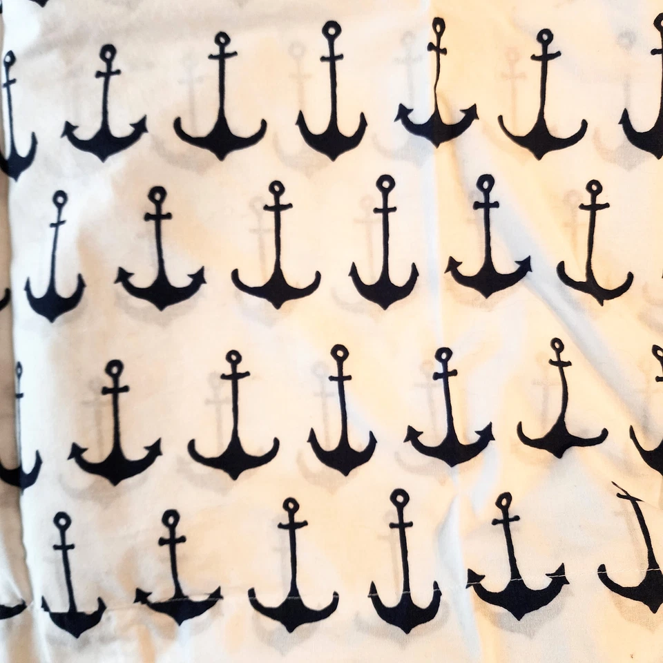 Anclajes náuticos Garnet Hill 100 % algodón fundas de almohada estándar 1 disponible Foto 2 de 3