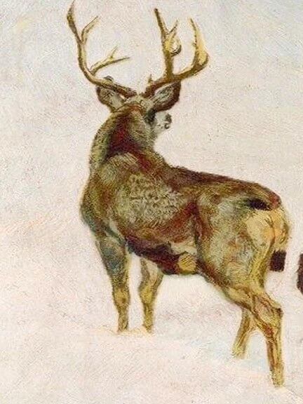 1912 Hunting Poster Winchester Rifles and Cartridges Deer Hunting Poster - 16x24 - Image 2 of 3