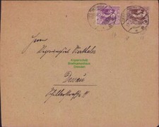 B17540 Oberschlesien Brief Deschowitz 1921 nach Dessau
