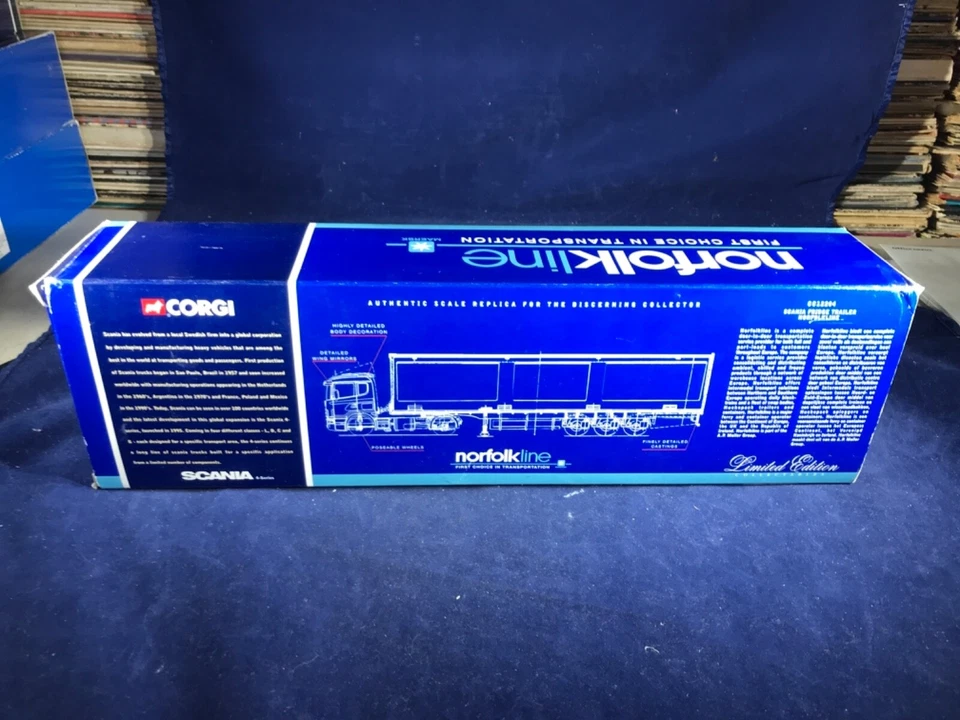 K-66 CORGI 1:50 SCALE DIE CAST TRUCK - CC12204 SCANIA FRIDGE TRAILER - NORFOLK - Image 3 of 4