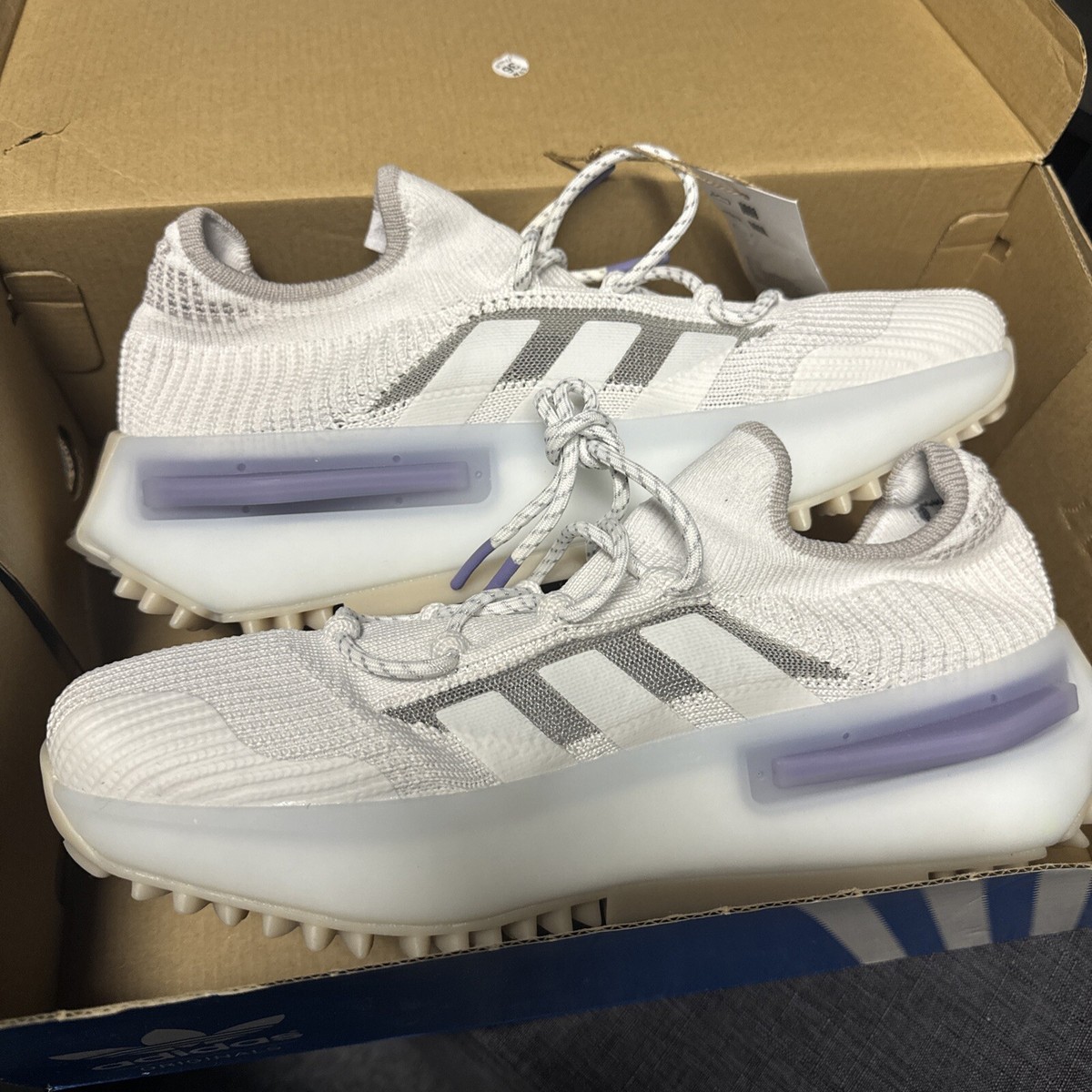 adidas gazelle silver green womens adidas Womens Nmd R1 Lace Up Sneakers White 10.5 Casual main image 0