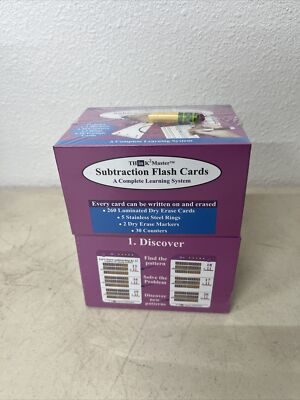 THINK2MASTER Subtraction Flash Cards. Learn to Add and Subtract by Counting