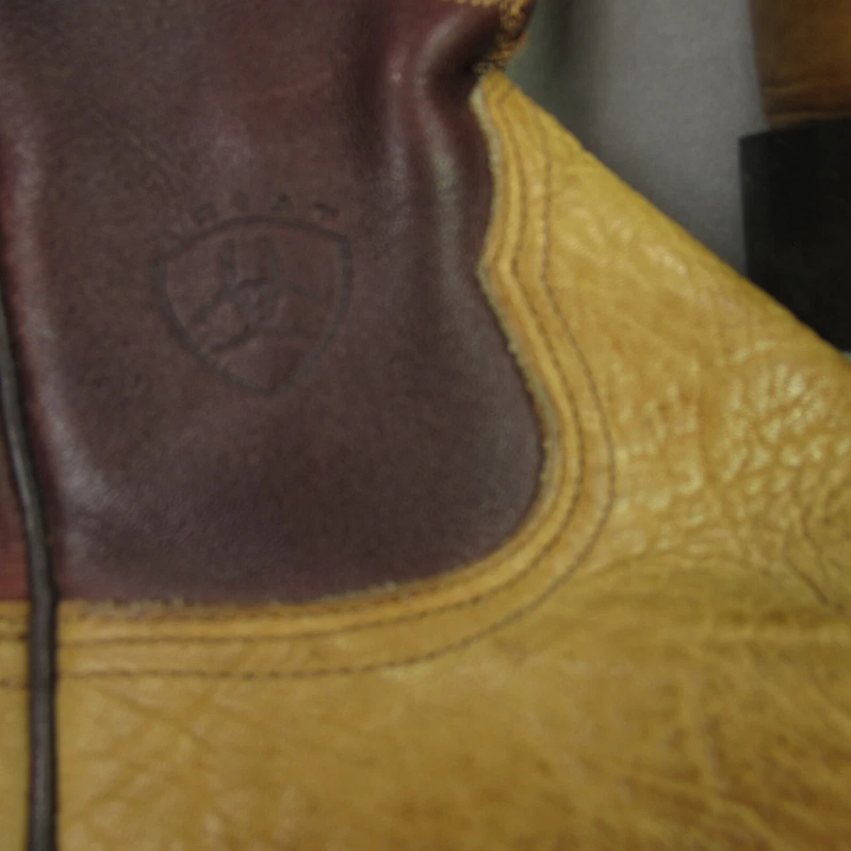 Botas Ariat Mujer Talla 9B Cuero Completo Alta Curación Montar Vaquera Foto 2 de 4