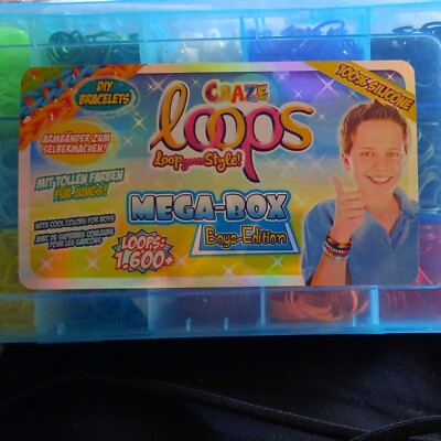 Craze Loops Mega-Box Boys-Edition Knüpfringe Silikonringe Armbänder knüpfen