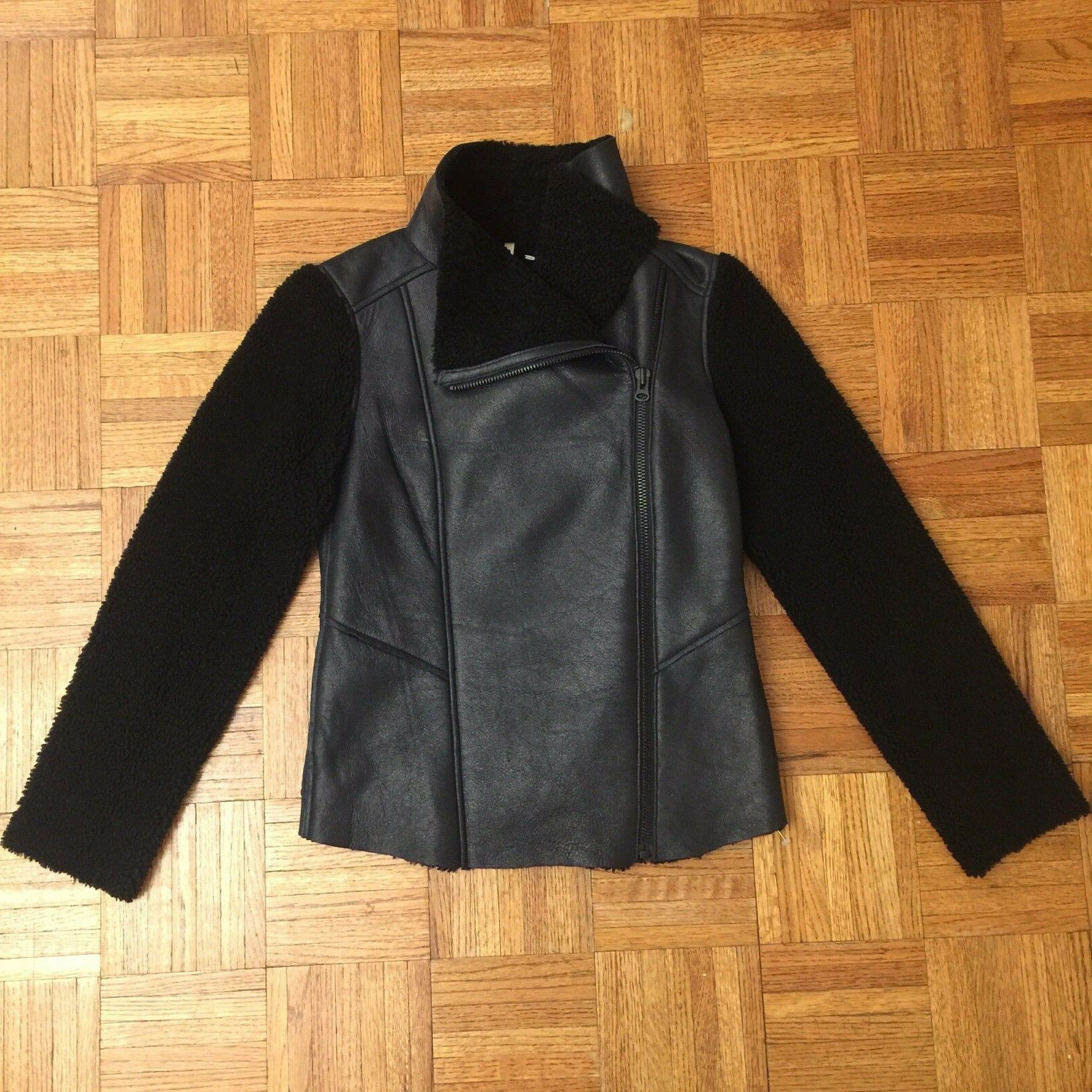 Truth and PRIDE Genuine Shearling black Fur Coat Jacket  S Sold Out! image 4