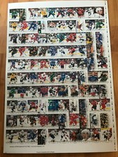 2018-19 Upper Deck Series 2 Hockey Base Cards Uncut Sheet PASTRNAK KUCHEROV ++