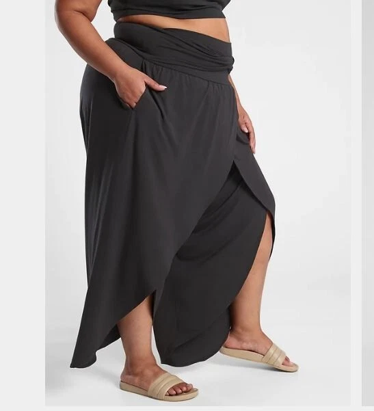 Pantalones de lanzamiento Athleta negros suaves negros Yoga Studio XL Foto 3 de 4