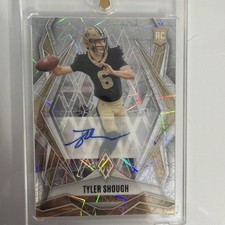 2025 Panini Phoenix Tyler Shough Silver Lazer Auto Rookie Card #169 Saints