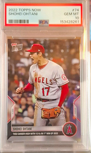 Topps 2022 Topps Now Shohei Ohtani #74 PSA 10 Angels